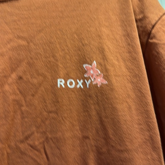 Roxy Mountain View Burnt Orange Oversized Graphic Tee XS - Picture 5 of 6